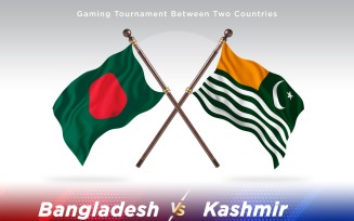 Bangladesh versus Kashmir Two Flags