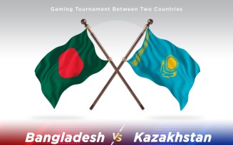 Bangladesh versus Kazakhstan Two Flags