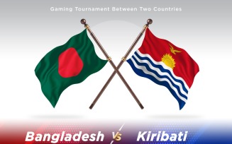 Bangladesh versus Kiribati Two Flags