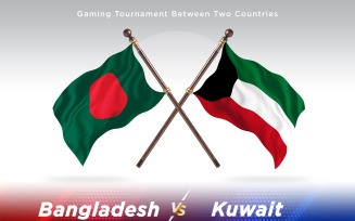 Bangladesh versus Kuwait Two Flags