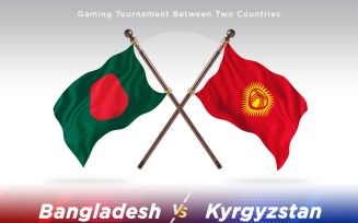 Bangladesh versus Kyrgyzstan Two Flags