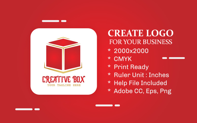 Creative Box Vector Logo Template Corporate Identity