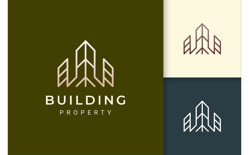 Apartment Logo in Luxury Shape Logo Template