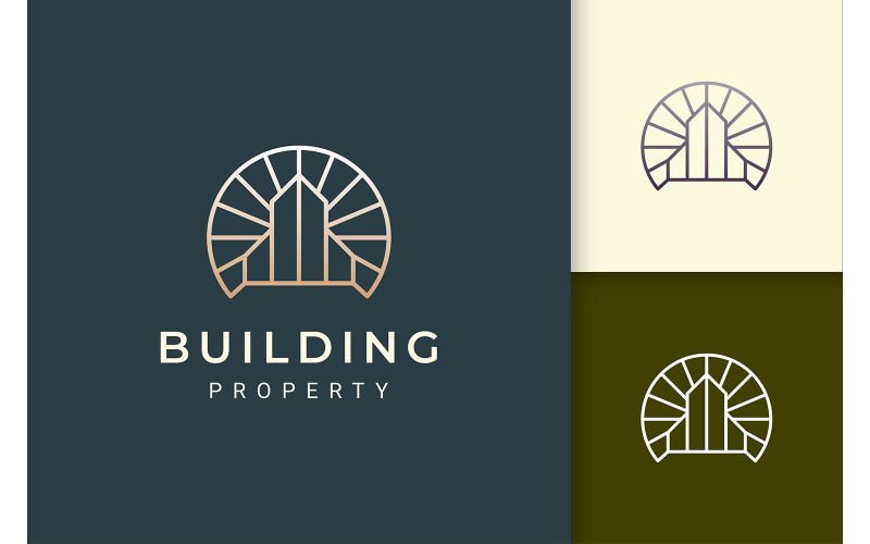 Apartment or Hotel Logo in Luxury Style Logo Template