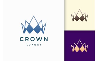 Crown Logo in Luxury Represent King