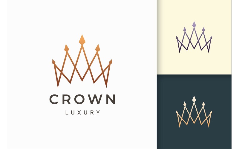 Crown Logo in Luxury Represent Queen Logo Template
