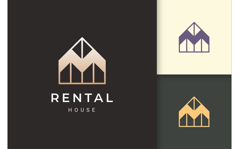 Home or Resort Logo in Luxury Style Logo Template