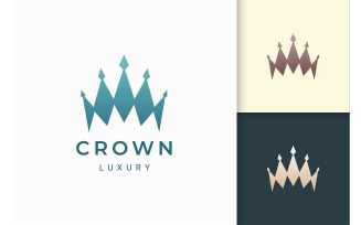 Modern Crown Logo in Luxury Shape