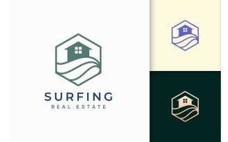 Sea or Beach Real Estate Logo Template