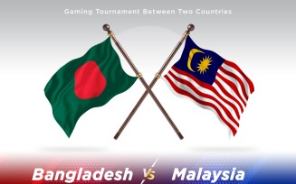 Bangladesh versus Malaysia Two Flags