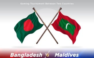 Bangladesh versus Maldives Two Flags