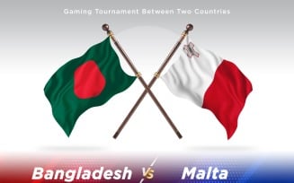 Bangladesh versus Malta Two Flags
