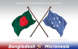Bangladesh versus Micronesia Two Flags