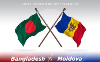 Bangladesh versus Moldova Two Flags
