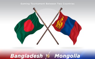Bangladesh versus Mongolia Two Flags