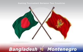 Bangladesh versus Montenegro Two Flags
