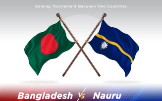 Bangladesh versus Nauru Two Flags