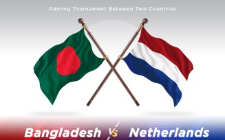 Bangladesh versus Netherlands Two Flags