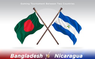 Bangladesh versus Nicaragua Two Flags