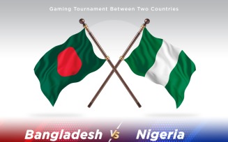 Bangladesh versus Nigeria Two Flags