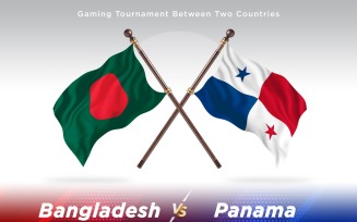 Bangladesh versus panama Two Flags