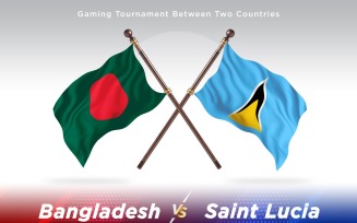 Bangladesh versus saint Lucia Two Flags