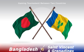 Bangladesh versus saint Vincent and the grenadines Two Flags