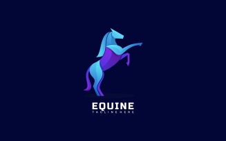 Equine Gradient Colorful Logo