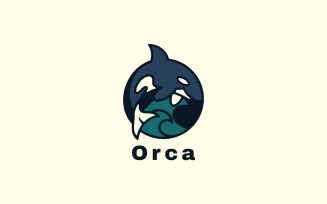Orca Simple Mascot Logo Template