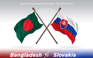 Bangladesh versus Slovakia Two Flags