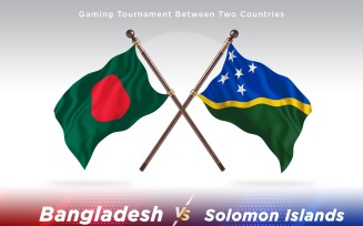 Bangladesh versus Solomon islands Two Flags
