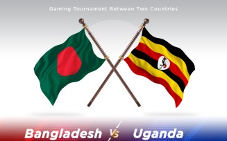 Bangladesh versus Uganda Two Flags