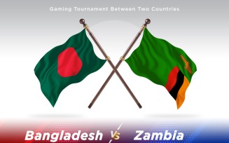 Bangladesh versus Zambia Two Flags