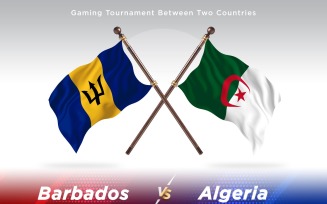Barbados versus Algeria Two Flags