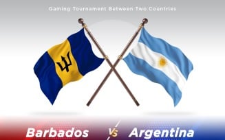 Barbados versus Argentina Two Flags