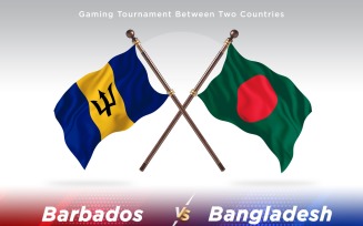 Barbados versus Bangladesh Two Flags
