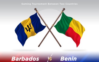 Barbados versus Benin Two Flags