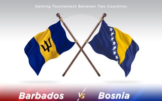 Barbados versus Bosnia and Herzegovina Two Flags