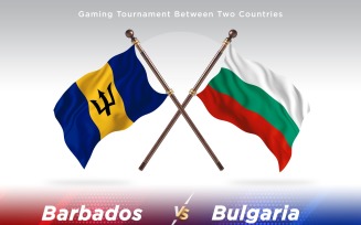 Barbados versus Bulgaria Two Flags