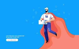 Delivery Help And Support Free Illustration Concept