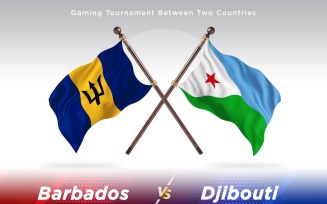 Barbados versus Djibouti Two Flags