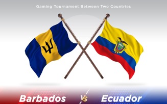 Barbados versus Ecuador Two Flags