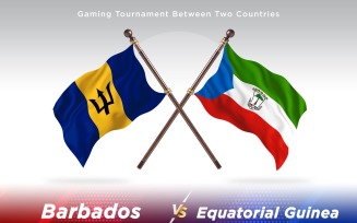 Barbados versus equatorial guinea Two Flags