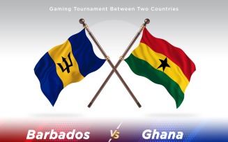 Barbados versus Ghana Two Flags