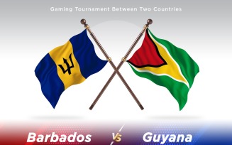 Barbados versus Guyana Two Flags