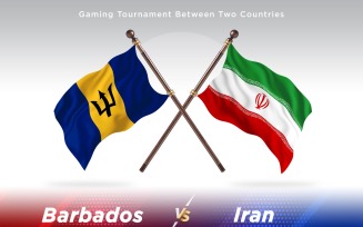 Barbados versus Iran Two Flags