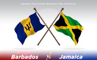 Barbados versus Jamaica Two Flags