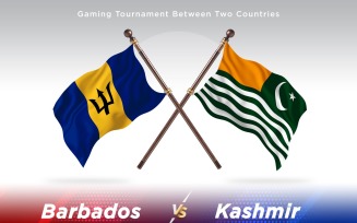 Barbados versus Kashmir Two Flags