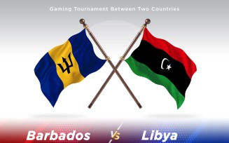 Barbados versus Libya Two Flags