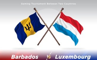 Barbados versus Luxembourg Two Flags